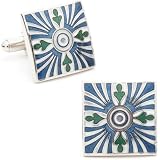 Silver Plated Roman Candle Cufflinks