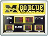 University of Michigan Wolverines Scoreboard Clock with Date, Time and Temperature
