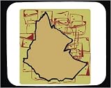 Decorated Mouse Pad with Africa, map, Ethiopia, outline, area, geograpy, region, land