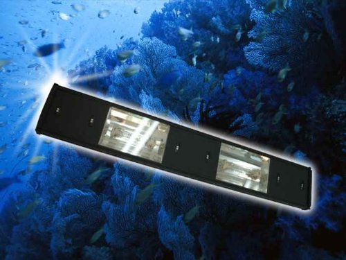 48'' 300 Watt 2x 150 HQI Aquarium Light w/ Lunar LED Moonlights Blue
