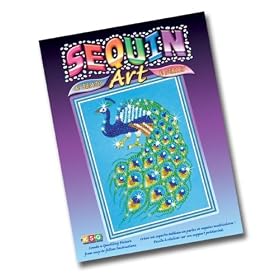 Sequin Art and Beads Peacock