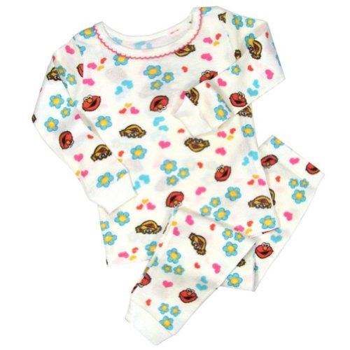 Sesame Street  Girls 2-6x Thermal,White,3T