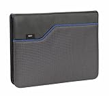 SOLO Classic Collection iPad and e-Reader Jacket with Zipper, 9.7 Inches, Black and Blue, CLA132-4/5
