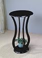 Unique Design Deep Cherry Finish Plant Stand / Side Table