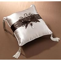 Brown Scroll Ring Bearer Pillow