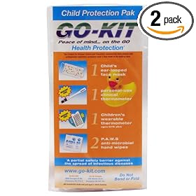 Go-Kit Flu and Infectious Diseases Protection Kit, Child Pak (Pack of 2) by 
