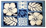 Rectangle Rug - Hibiscus Navy Blue