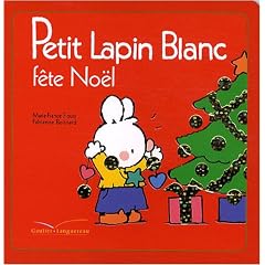 Petit lapin blanc f�te No�l