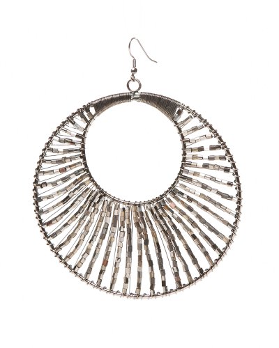 bebe Oversize Beaded Hoop Earring