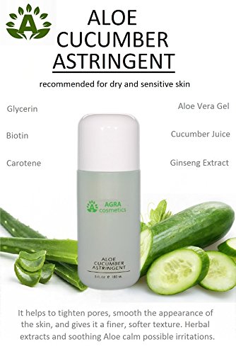 AGRA Cosmetics® Aloe-cucumber Astringent Toner (Alcohol Free) 6 Fl.oz