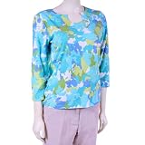3/4 Sleeve Print Top by Ruby Rd.