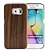 Galaxy S6 Edge Case Wood, Unique Real Wooden Bumper Fits Samsung Galaxy S6 Edge