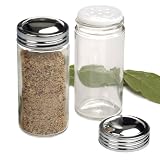 RSVP Individual Clear Glass Spice Jar