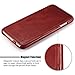 iPhone 7 Plus Case, Benuo [Vintage Classic Series] [Genuine Leather] Handmade Folio Flip Corrected Grain Leather Case [Ultra Slim] [Magnetic Closure] with Built-in Stand for iPhone 7 Plus (Red)
