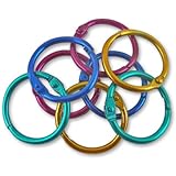 The Classics 1-Inch Diameter 50 Count Book Rings in Assorted Bright Colors (TPG-189)