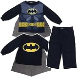 Ame Sleepwear Boys 2-7 Batman 3 Piece Set, Black, 4T