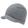 GREY SOLID CAMPUS JEEP CAP VISOR BEANIE SKI CAP CAPS HAT HATS TOQUE