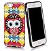 Style4U iPhone 6S Case, iPhone 6 Case, Printed Design Slim Fit Hybrid Armor Case for Apple iPhone 6S / 6 with 1 Stylus and 1 HD Clear Screen Protector [Owl Black]