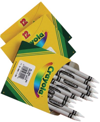 Crayola Regular Size Bulk White Crayons-12/Pkg