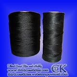 20lb x 500ft -BLACK- Braided Dacron Kite Line (waxed)