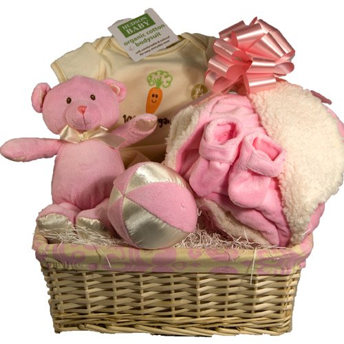 Organic Baby Girl Gift Basket