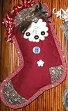 Cranberry Quilting Cotton Fabric A Handcrafted Hanging Christmas Stockings Keepsakes Personalized with Picture Frames