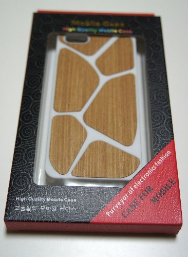 【39s】 iPhone5用高品質Woodシリーズ PCケース ホワイト&ライトブラウン
