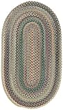 211" x 24 Runner Made-to-Order Capel 0980RS00352400400 Light Blue Color Hand Braided American "Sherwood Forest Collection" Vertical Stripe Pattern Rug