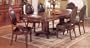 7pc Formal Dining Table & Chairs Set Cherry Brown Finish