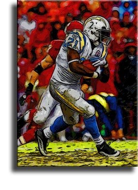 Completely Handpainted American Football Sport Painting, Custom Order FL4288, Oil on Canvas, with Option to Paint Jerry, Brett & Co. from Any Other Favorite Photograph or Picture, Unframed, Size 24