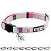 Pawtitas Pet Multicolor Cat Collar with Safety Buckle and Removable Bell Cat Collar Kitten Collar Teal/Pink/Purple Cat Collar