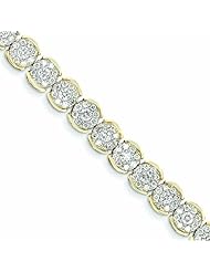 Genuine 14K Yellow Gold Diamond Bracelet 12 Grams Of Gold 100% Satisfaction Guaranteed.
