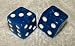 Blue Granite Style Dice Pair
