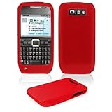 Premium - Nokia E71 FEEL Silicon Skin Red - Faceplate - Case - Snap On - Pe ....
