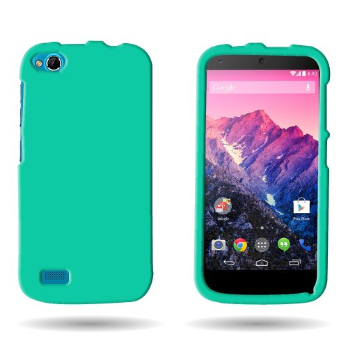 CoverON® SlimSnap Series Hard Rubberized Case for BLU Life Play - with Cover Removal Pry Tool - Teal