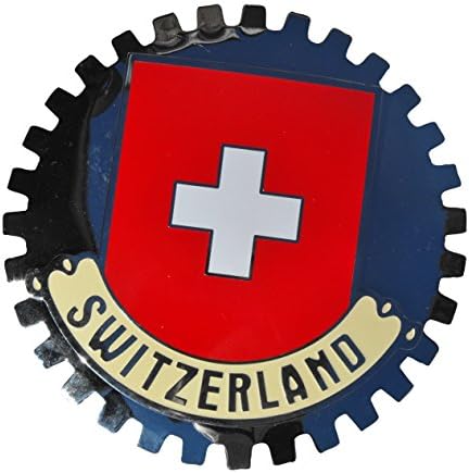 Grille Badge Swiss Flag Car Badge Switzerland