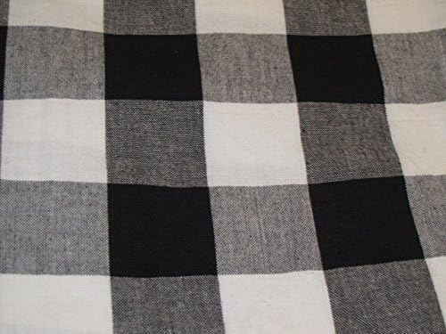 100% Cotton rectangle Table cloth. Checkers Black &amp; White color. 90" x 60". Seats for 6 to 8 persons. for Kitchen, Home dining and Picnic. Fabric cover tablecloth from ForestLn House.