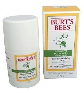 Burt's Bees Sensitive Skin Daily Moisturizing Cream with Cotton Extract, 1.8 Ounce