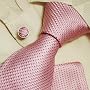 Pink mens ties birthday gifts man Italian style silk neck ties cuff links hanky set H5099