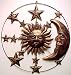 Sun Moon & Stars Metal Wall Hanging Garden Art 20