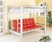 Full Size Bunk Bed with Futon Square Tube Finish