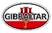 Gibraltar Flag Car Bumper Sticker Decal Oval