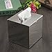 Doitb Square Stainless Steel Tissue Box Holder Cover Pumping Paper Case Dispenser Desk Organizer for Bathroom Home Office Hotel