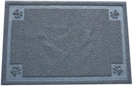 Petown BPA Free Premium Cat Litter Box Trapping Mat - Best Quality Kitty Litter Catcher - Urine Proof - Soft Rug for Cats Paws - Gray, Extra Large