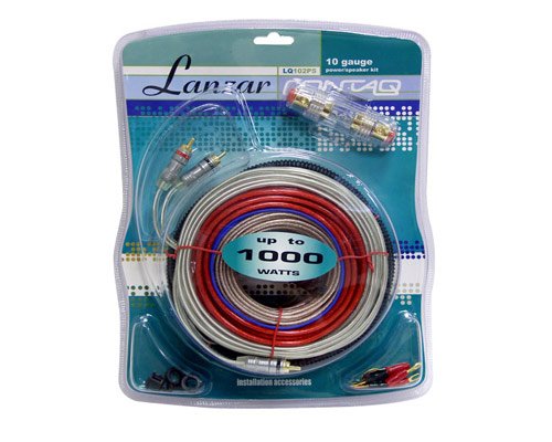 New LANZAR LQ102PS 10 Gauge 1000 Watt Amplifier Car Amp Wiring Kit