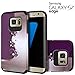 Galaxy S7 Edge Case, Celljoy [Liquid Armor] {Purple Silver Vine} Samsung G935 2016 Release Model Slim Fit Dual Layer TPU Protective HybridShockproof - Thin Hard Cover Case