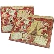 Bon Voyage French Roses Shabby Design set of 10 Tabbed file folders