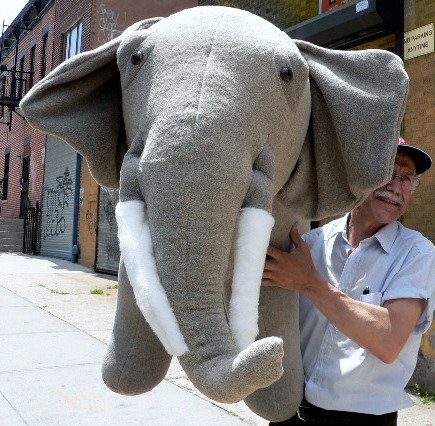 51mk J UnKL GIANT 54 INCHES LONG STUFFED ELEPHANT BIG STUFFED ANIMAL GIGANTIC HUGE JUNGLE PLUSH   COLOR: GRAY   AMERICAN MADE IN THE USA AMERICA