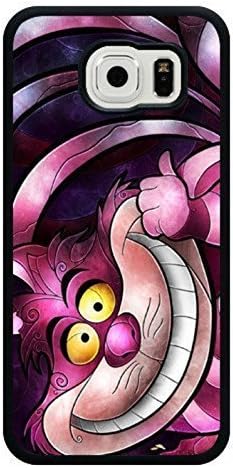 Disney Alice in Wonderland We're all mad here Cheshire Cat Samsung Galaxy S6 Case, Customized Black Silicone Rubber TPU back cover cell phones for Samsung Galaxy S6 Case,(Not Fit for Galaxy S6 Edge)