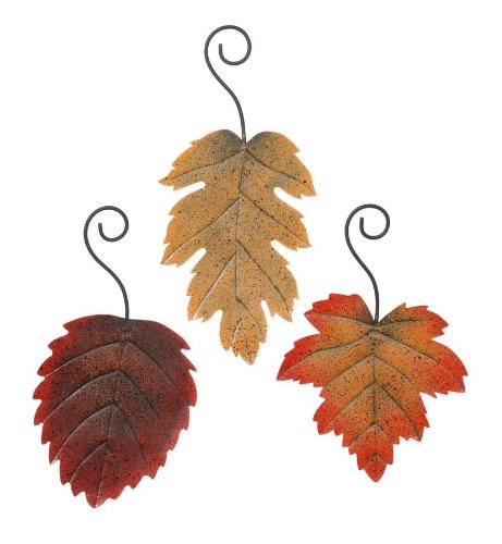 WeGlow International 5 Tin Fall Leave Decor Pack Of 6B005G7AP8Y